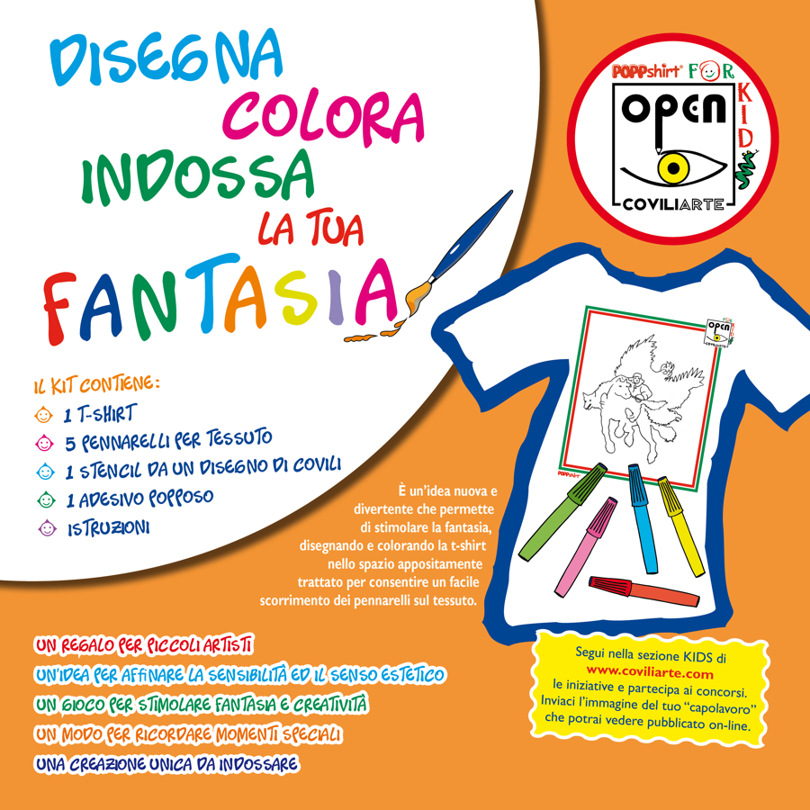 KIT POPPSHIRT OPEN COVILIARTE FOR KIDS