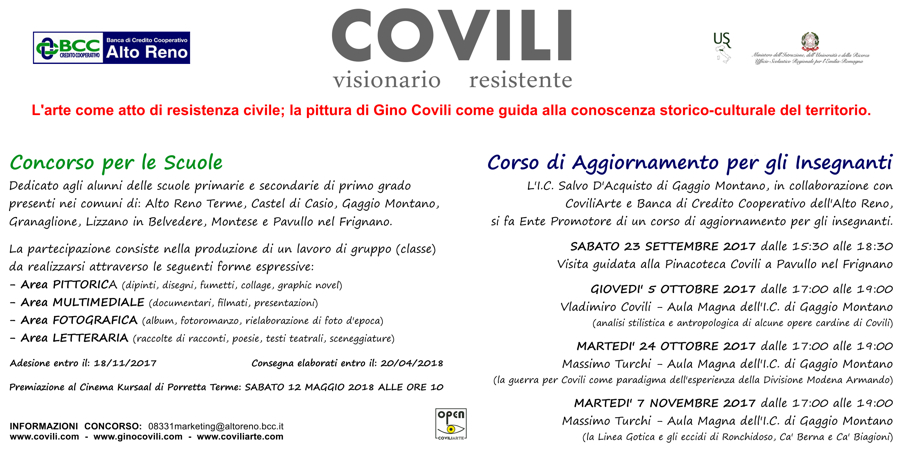 COVILI VISIONARIO RESISTENTE - Concorso Scuole e Aggiornamento Insegnanti