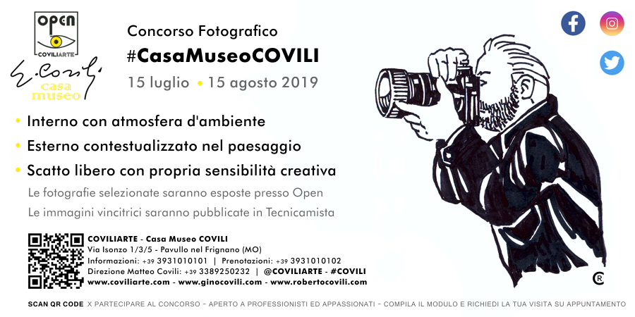 CASA MUSEO COVILI = CONCORSO FOTOGRAFICO #CASAMUSEOCOVILI - dal 15 luglio al 15 agosto 2019