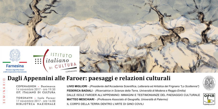 DAGLI APPENNINI ALLE FAROER: PAESEAGGI E RELAZIONI CULTURALI - Seminario a Copenaghen il 14 novembre 2017 e a Torshavn il 17 novembre 2017