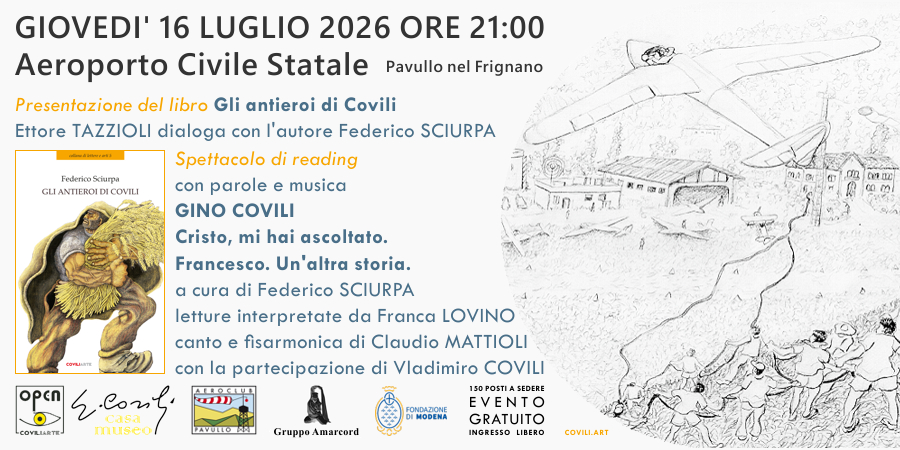 #INCONTRI&nbsp;>&nbsp;PRESENTAZIONE DEL LIBRO PIU' SPETTACOLO DI READING =&nbsp;PAVULLO&nbsp;NEL&nbsp;FRIGNANO,&nbsp;AEROPORTO&nbsp;CIVILE&nbsp;STATALE&nbsp;-&nbsp;16&nbsp;luglio&nbsp;2026