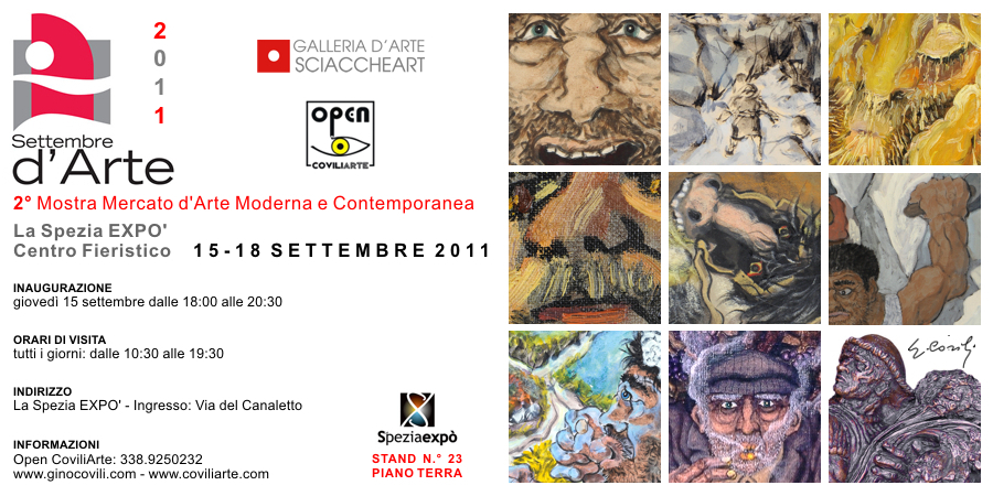 SETTEMBRE D'ARTE 2011 - La Spezia - Spezia Expò - Galleria Sciaccheart - dal 15 al 18 settembre 2011